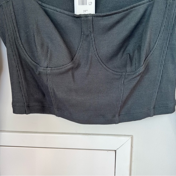 Dynamite Long Sleeve Ribbed Corset Top - size medium - Picture 3 of 5